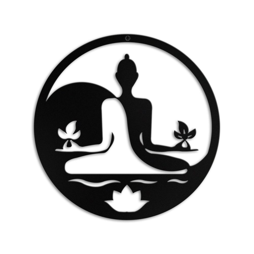 Metal Zen Wall Decor Iron Buddha Wall Art Zen Lotus Spiritual Meditation Decor😇